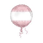 Palloncino foil mylar Neutro cuori ROSA personalizzabile - 42 cm