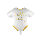 PALLONCINO in foil Mylar Hello Baby per Baby Shower Nascita Tutina Bimbo 51x45cm