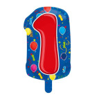 Palloncino Numero 1 ANNO Colorato - gonfiabile ad aria o elio -56cm