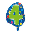 Palloncino Numero 4 ANNI Colorato - gonfiabile ad aria o elio -56cm