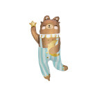 PALLONCINO pallone in foil Mylar a forma di Orso sognatore teddy bear 55x90cm