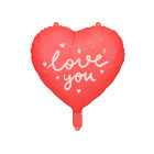 PALLONCINO pallone in foil Mylar Cuore rosso con scritta Love You - 45cm