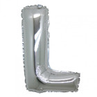 PALLONCINO Pallone LETTERA L ARGENTO in MYLAR foil 21cm