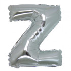 PALLONCINO Pallone LETTERA Z ARGENTO in MYLAR foil 21cm