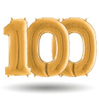 Pallone compleanno numero 100 anni Oro 101cm palloncini gonfiabile aria, ELIO