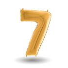 Pallone compleanno numero 7 anni Oro 101cm palloncini gonfiabile aria, ELIO