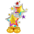 Pallone GIGANTE a Forma di stelle colorate 149cm - PALLONCINO si gonfia aria