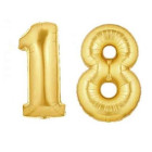 PALLONE MYLAR 18 ANNI ORO H 35 CM