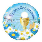 PALLONE MYLAR COMUNIONE CEL. D.80 CM FORNITO SGONFIO