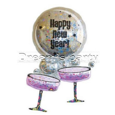 PALLONE MYLAR HAPPY NEW  YEAR
