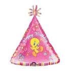 Pallone in foil MYLAR sagoma cappellino TWEETY- Fornito sgonfio 45 CM