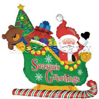 PALLONE MYLAR SLITTA BABBO NATALE