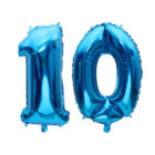 Pallone numero 10 Dieci BLU in MYLAR foil - PALLONCINO numerale 41cm