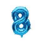 Pallone numero 8 Otto - BLU in MYLAR foil - PALLONCINO numerale 41cm