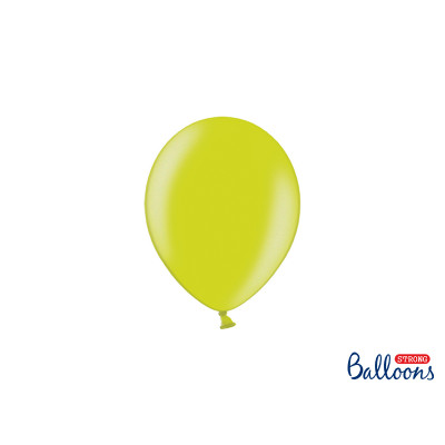 Pallone palloncini 5 in(pollici) Verde chiaro metallizzato - 100 pezzi - Ø12cm