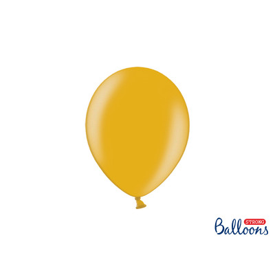 Pallone palloncini palloncino palloni 10 in(pollici) ORO metallizzato -100 PZ-Ø23cm