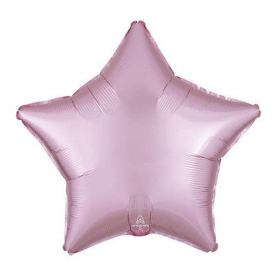 Pallone PALLONCINO a forma di STELLA ROSA satinato in foil MYLAR 48 cm