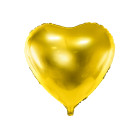 Pallone PALLONCINO CUORE ORO in foil Mylar - gonfiabile ad aria o elio 45CM