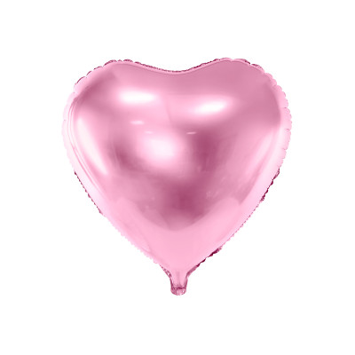 Pallone PALLONCINO CUORE ROSA Baby in foil Mylar - gonfiabile ad aria o elio 45CM