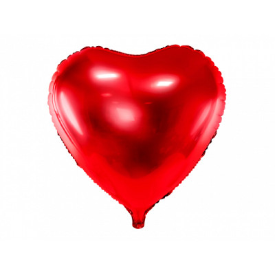 Pallone PALLONCINO CUORE ROSSO in foil Mylar - gonfiabile ad aria o elio 61CM