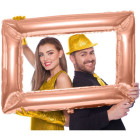 Pallone PALLONCINO in mylar CORNICE SELFIE ROSA GOLD- Photo Booth - 60x85cm