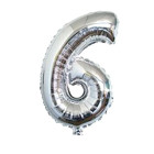 Pallone PALLONCINO numero 6 SEI ARGENTO in MYLAR foil 41cm