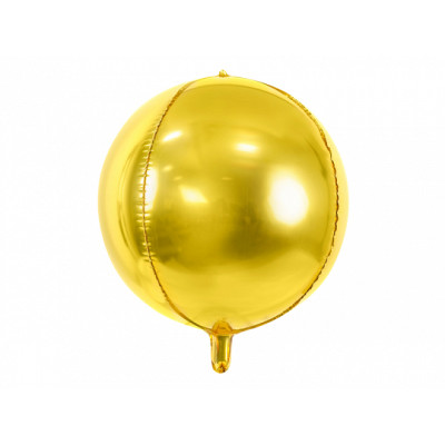 Pallone PALLONCINO SFERA ORO in foil Mylar - gonfiabile ad aria o elio 40CM
