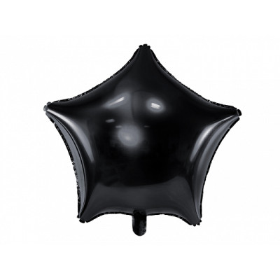 Pallone PALLONCINO STELLA NERA in foil Mylar - gonfiabile ad aria o elio 48cm