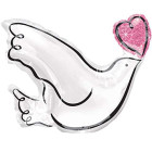 Pallone Sposi colombe e cuori -PALLONCINO gonfiabile ad aria - mini shape