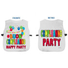 PETTORINA fluo di buon COMPLEANNO - idea gaget scherzo