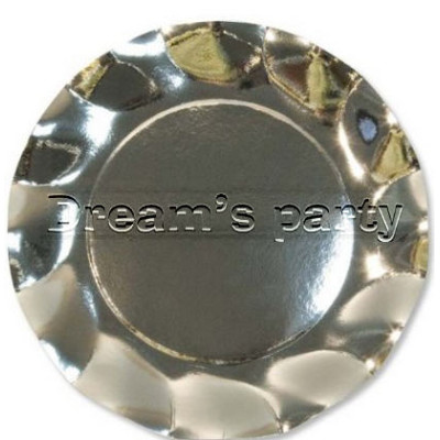 PIATTO DIAMETRO 27 ARGENTO LUCIDO PZ 10