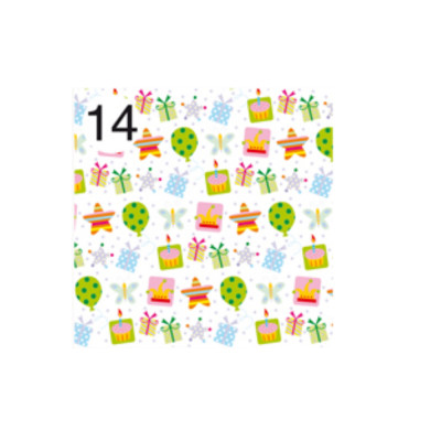 Rotolo Carta da confezione REGALO COMPLEANNO PATCH Birthday - 2 Fogli da 70x100cm