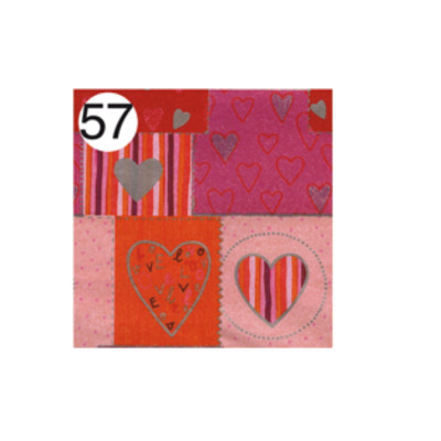 Rotolo Carta da confezione REGALO CUORI amore - 2 Fogli da 70x100cm