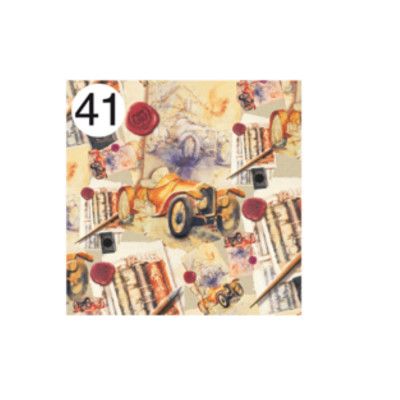 Rotolo Carta da confezione REGALO UOMO RETRO' compleanno - 2 Fogli da 70x100cm