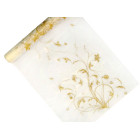 RUNNER organza - addobbo decoro tavola Natale, Matrimonio, anniversario ecc.