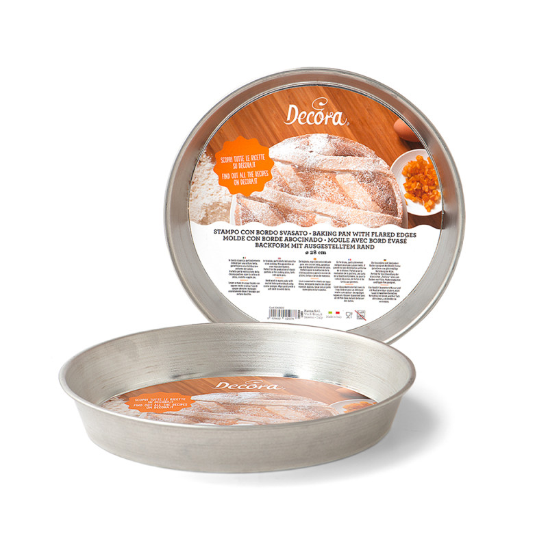 Ruoto per Pastiera e pizza - Ø28 cm - Teglia Stampo con bordo SVASATO