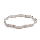 Sagoma microforata a forma di FIORE - CROSTATA - 24x24cm- Fascia in acciaio inox