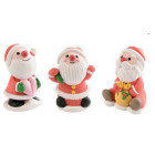 Set 3 Babbo Natale in ZUCCHERO Soggetti Natalizi - DECORAZIONE torte