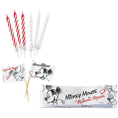 Set 12 Canele + 6 Picks + Fascetta Torta TOPOLINO - MICKEY MOUSE