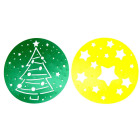 Set 2 Stencil decorativo NATALE Ø22,5cm - ideale per decorare con lo zucchero a velo