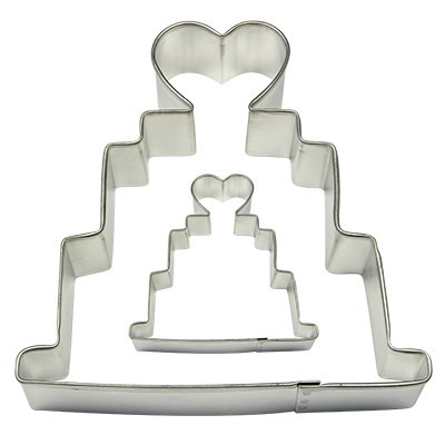 Set 2 TAGLIAPASTA a forma di Torta Nuziale -  per creare fantastici biscotti o dolci