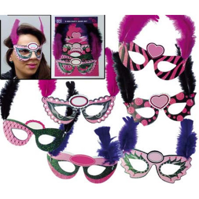 Set 6 Maschere personalizzabili -  ADDIO al NUBILATO, compleanni ecc.