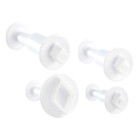 Set 4  TAGLIAPASTA ad espulsione forma diamante ROMBO - per creare fantastici biscotti o dolci