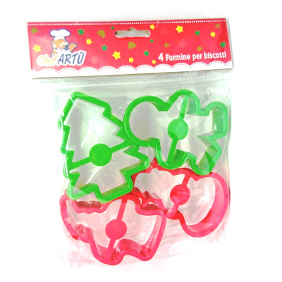 Set 4  TAGLIAPASTA NATALE natalizi - per creare fantastici biscotti o dolci