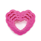 Set 4 TAGLIAPASTA forma CUORE con RICCIO per creare fantastici biscotti o dolci