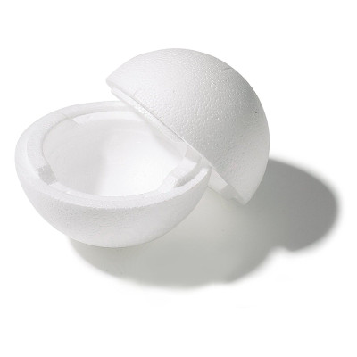 SFERA componibile in POLISTIROLO Ø25cm - 2 semi sfere per basi torte e dolci o topper finti