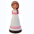 STATUINA centrotorta COMUNIONE o cresima BIMBA con treccia - bambina Donna