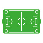 Stencil decorativo CAMPO da CALCIO 30x20cm - per decorare con lo zucchero a velo