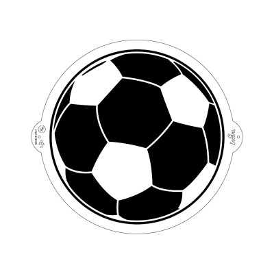 Stencil decorativo PALLONE da CALCIO Ø25cm - per decorare con lo zucchero a velo