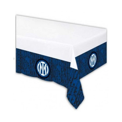 tovaglia INTER 120x180cm - addobbo decoro tavolo torta - festa squadra